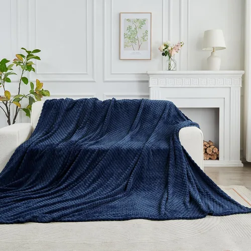 Vista 11 de FY FIBER HOUSE Manta de Vellón para Sofá 300GMS Súper Suave de Felpa Difusa Mantas y Cobijas para Sofá Cama Oficina, 40x50 Pulgadas, Beige