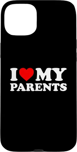 Vista 9 de I Love My Parents - Red Heart Case for iPhone 16