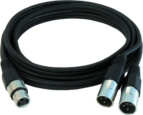 Vista 2 de Audio2000'S ADC2033-P Cable de audio equilibrado XLR macho a XLR hembra de 5 pies
