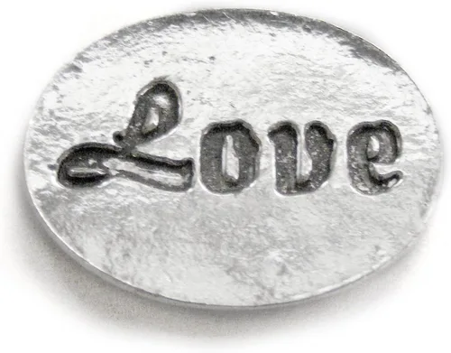 Vista 2 de Basic Spirit Ficha de bolsillo de corazón/amor (moneda) hecha a mano estaño sin plomo CN-11