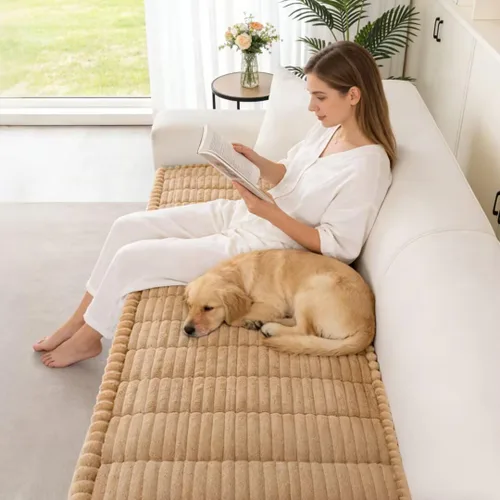 Vista 2 de fundas para sofá para perros, funda para sofá lavable para mascotas, fundas para sofá de cojines aptas para mascotas, funda antideslizante para sofá