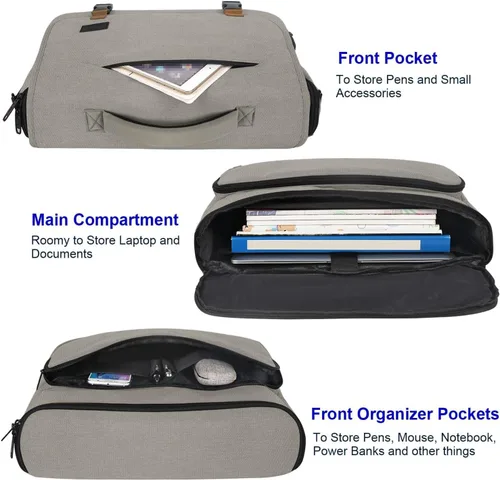 Vista 64 de MATEIN Bolsa tipo mensajero para hombres, mochila escolar para adolescentes, ligera de 17.3 pulgadas, maletín para laptop grande, bolsa cruzada