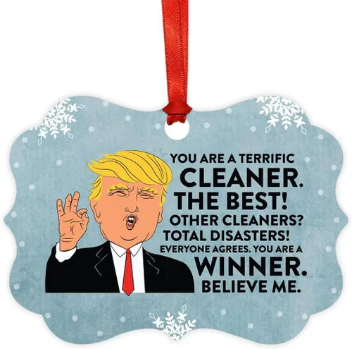Vista 141 de Andaz Press Presidente Donald Trump Fancy Frame Recuerdo Adorno de Navidad Regalo de broma Ejecutivo de Cuenta, 1 paquete, Divertidas Ideas