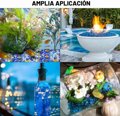 Vista 7 de Keedolla Piedras de Mar de Cristal de Acuario, Grava de Tanque de Peces de 6-9mm, Roca de Mármol para Acuario, Tanque de Peces y Tortugas, Relleno