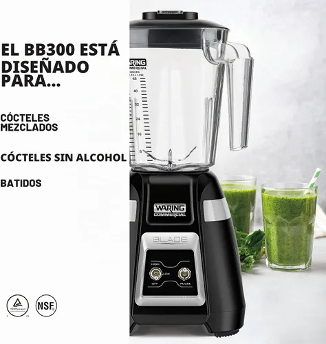 Vista 2 de Waring Batidora de cuchillas con tarro de copoliéster de 48 oz y palanca