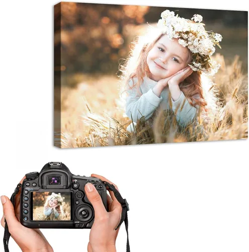 Vista 9 de YYYYHPP Impresiones en lienzo con tus fotos, arte de pared personalizado de foto a lienzo, impresión en lienzo para boda, familia, bebé, mascotas