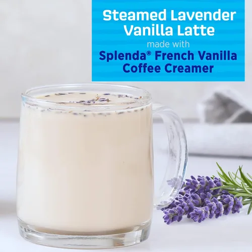Vista 6 de SPLENDA Crema de café de vainilla francesa baja en calorías, sin azúcar, botella de 8 onzas líquidas
