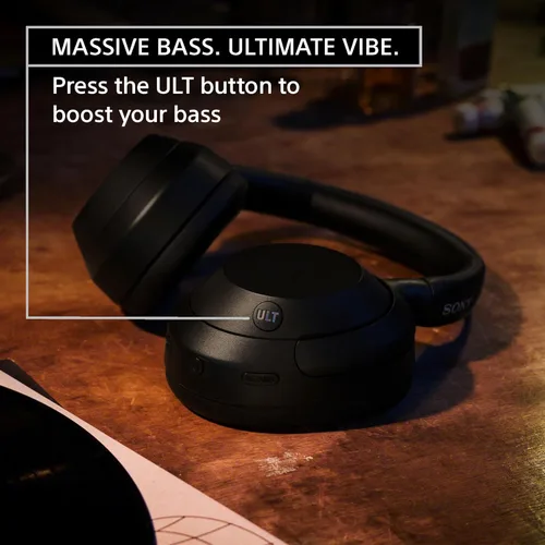 Vista 3 de Sony ULT WEAR - Auriculares Bluetooth Over-Ear con cancelación de ruido con Alexa integrado, diseño cómodo, batería de 30 horas, graves masivos