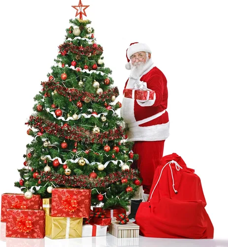 Vista 5 de BBTO 6 guirnaldas de oropel de Navidad de 39.4 pies para decoración de árbol de Navidad, corona de oropel con purpurina metálica gruesa para hogar