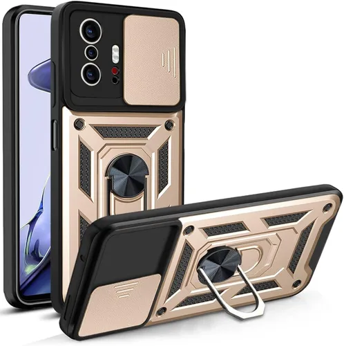 Vista 222 de Compatible con Tecno Pova Neo 2 Bracket Shell, con cubierta deslizante para lente de cámara compatible con Tecno Pova Neo 2 LG6n Case Negro