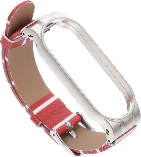 Vista 3 de UKCOCO Compatible con Mi Band 5Mi Band 6 Band Correa de muñeca de repuesto de cuero para hombres y mujeres