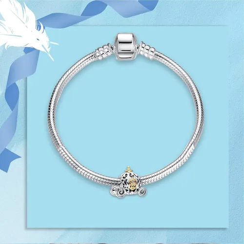 Vista 40 de Dijes de plata de ley 925 de dibujos animados de pato, ratón, oso, elefante, dragón chino, cuentas colgantes para pulseras y collares, joyería
