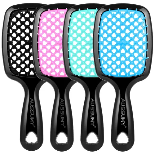 Vista 19 de 2 Pack Cepillo para Desenredar con Ventilación - Cepillo Desenredante con Cerdas Suave para Cabello Sin Enredos - Ideal para Cabello Natural