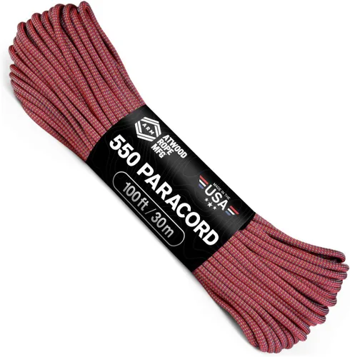 Vista 11 de Atwood Rope MFG Cuerda de paracaídas de nailon 550 que cambia de color, 100 pies, 7 hebras, equipo de supervivencia exterior, fabricado en Estados