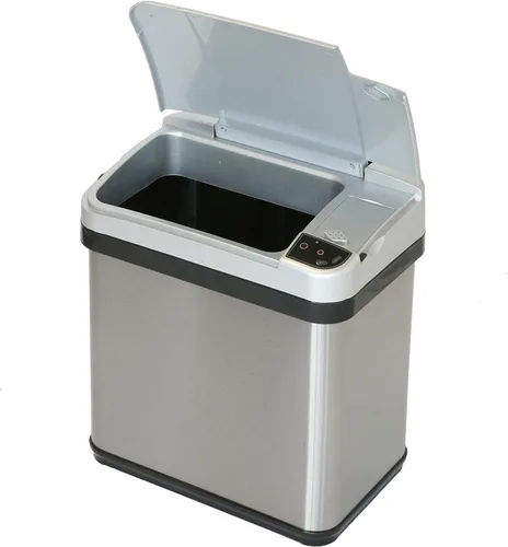 Vista 4 de iTouchless Latas de cocina con sensor automático sin contacto de 13 galones y 2.5 galones con sistema de control de olores, acero inoxidable