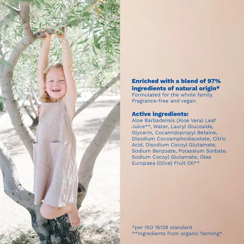 Vista 8 de Mustela Agua limpiadora micelar orgánica certificada, limpiador de agua natural sin enjuague con aceite de oliva y aloe vera, para bebés, niños