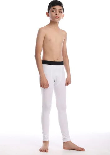 Vista 4 de CVVTEE Pantalones de compresión para niños, capas base, mallas de hockey para fútbol, leggings atléticos, térmicos para niños