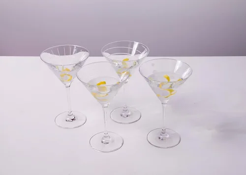 Vista 8 de Mikasa, Juego de 4 vasos de cóctel de Martini de cristal de alegría, modelo: 5159319