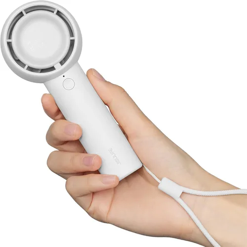Vista 11 de JISULIFE Mini ventilador portátil, diseño seguro sin aspas, potente ventilador de mano turbo con 3 velocidades, recargable por USB, diseño
