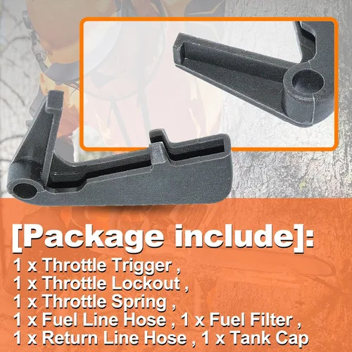 Vista 4 de Para Husqvarna 445 445E 450 450E para motosierra, kit de gatillo del acelerador, 544099801, 544099701, 544099901, 544128601, 577535101, 577535101