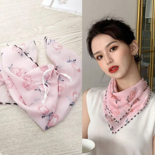 Vista 5 de Paquete de 2 bufandas con protección UV para el sol de verano con diseños para mujer, polaina refrescante para el cuello con bucles para las orejas