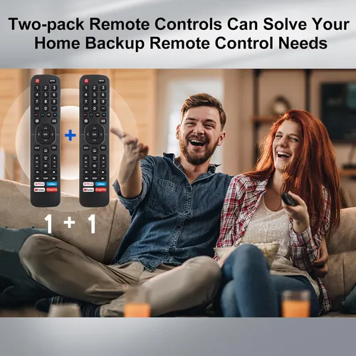 Vista 2 de Universal para reemplazo del control remoto de TV Hisense. Paquete de 2