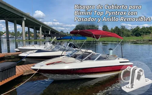 Vista 6 de Bimini Bisagra de cubierta superior, pasador de liberación rápida de acero inoxidable 316, paquete de 4