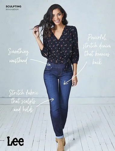Vista 4 de Lee Women's Sculpting Slim Fit Slim Leg Pull On Jean