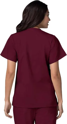 Vista 2 de Adar Universal Scrubs for Women - Snap Front Scrub Top