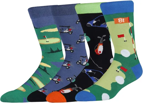 Vista 12 de AFADER Calcetines divertidos y acogedores de algodón para hombre, calcetines de vestir novedosos y locos, talla 7-12 Af-16