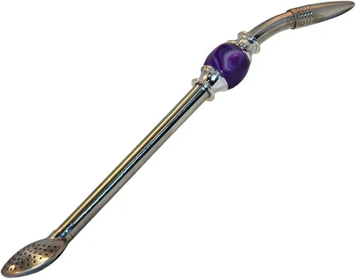 Vista 4 de RECHERE Acero inoxidable Yerba Mate Tea Bombilla Calabaza Beber Paja Filtro Plata (Negro)