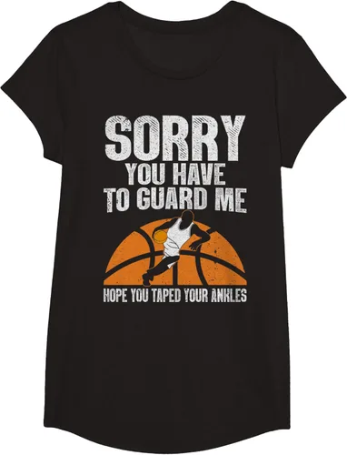 Vista 3 de Camiseta divertida de baloncesto para hombres y mujeres, Negro