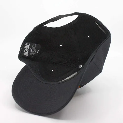 Vista 3 de Gorra de béisbol ajustable con banda de roca dura de color rojo y blanco, Beísbol, talla única