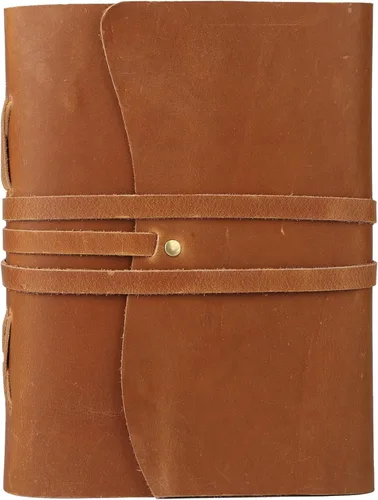 Vista 17 de KomalC Cuaderno de cuero hecho a mano 7x5 pulgadas Cuaderno vintage azul con papel en blanco sin renglones Diario de viaje antiguo, cuaderno