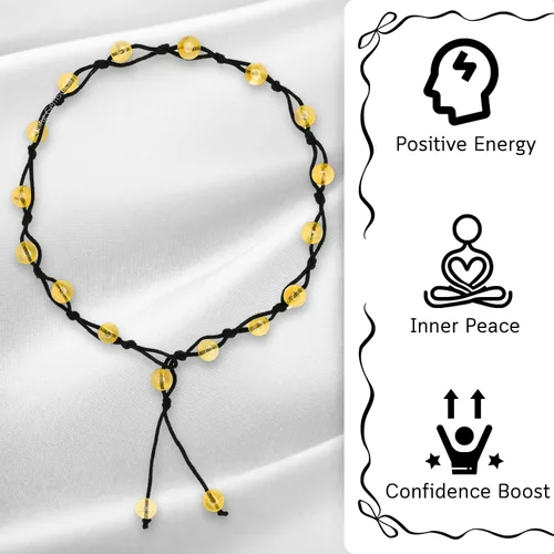 Vista 102 de Amazing Gemstone Crystal Anklet Ankle Bracelets for Women - Waterproof Beaded Healing Crystal Anklets, Plus Size Chakra Gemstone Bead Anklet