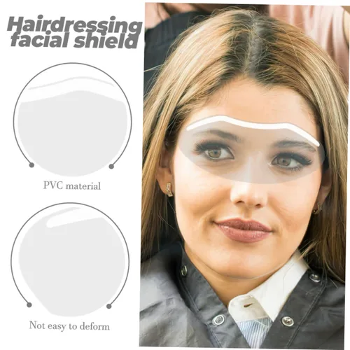 Vista 7 de 30 protectores faciales de plástico para corte de pelo, suministros de peluquería