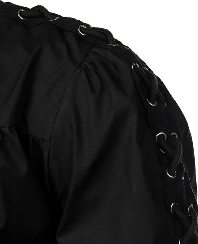 Vista 5 de VATPAVE Camisas renacentistas para hombre, camisetas góticas de pirata para cosplay