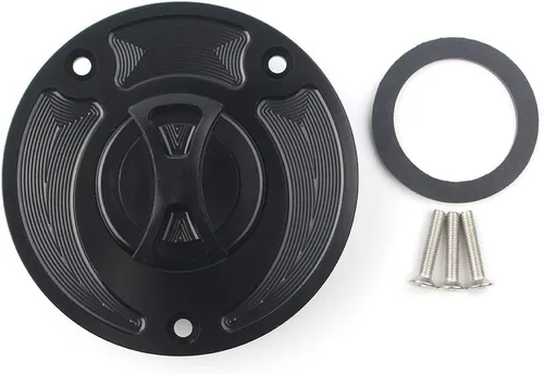 Vista 5 de Tapones de gasolina para motocicleta cubierta de llenado de combustible para Suzuki GSXR 600 750 1000 SV650S SV1000 GSXR 1300 2004-2013 negro