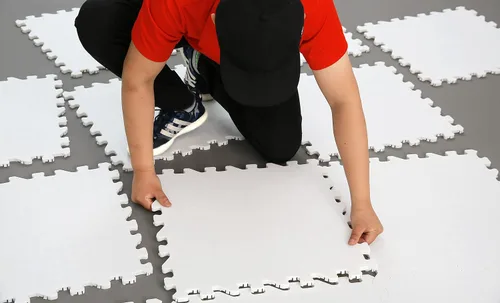 Vista 5 de Potent Azulejos de Hielo Sintético Aptos para Patinar - Seguros para Patines, Superficie de Entrenamiento de Hockey Expandible, Fácil de Ensamblar