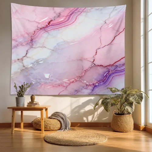 Vista 16 de Batmerry Abstract Repeat Polyester Tapestry, Tiled Directional Lightweight Wall Hanging High-Definition Print Backdrop For Dorm Room Bedroom Living