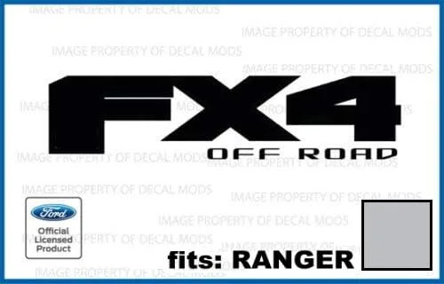 Vista 10 de FX4 Offroad - Calcomanías adhesivas naranjas para Ford Ranger troqueladas (2019-2020) - CO_Solid (juego de 2) con licencia