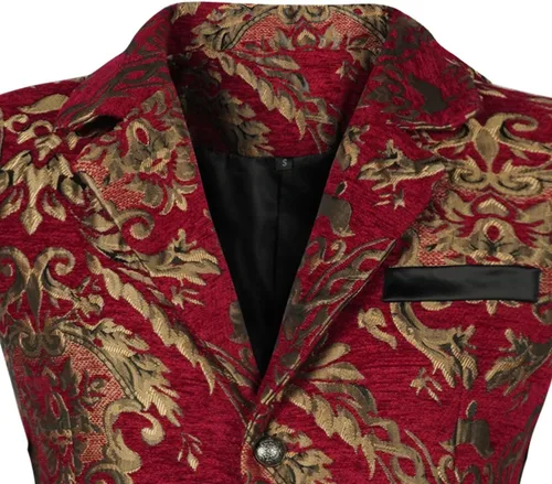 Vista 4 de Chaleco de traje victoriano steampunk gótico medieval para hombre