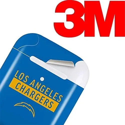 Vista 3 de Skinit Decal - Skin de audio compatible con Apple AirPods con funda de carga inalámbrica, con licencia oficial de NFL Los Angeles Chargers Blue