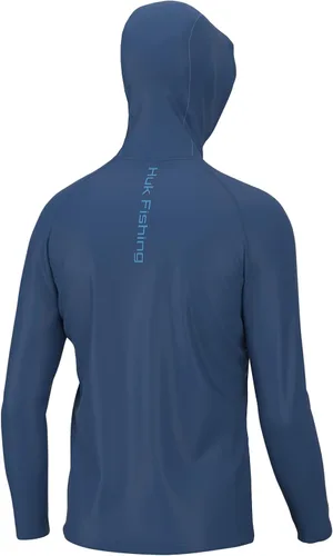 Vista 2 de HUK Pursuit - Sudadera con capucha de manga larga ventilada para hombre, camisa de pesca con capucha