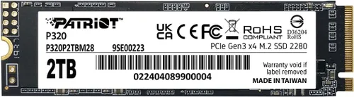 Vista 8 de Patriot P320 128GB PCIe Gen 3x4 M.2 2280 SSD