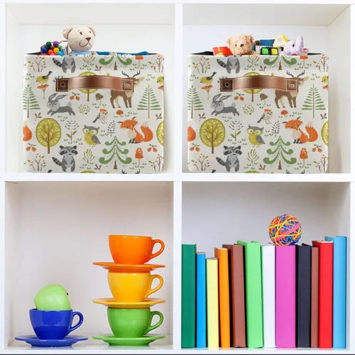 Vista 7 de senya Cesta de almacenamiento de 2 piezas, bolsa de ropa plegable grande rectangular de tela plegable para la ropa sucia, cubo de lavado plegable
