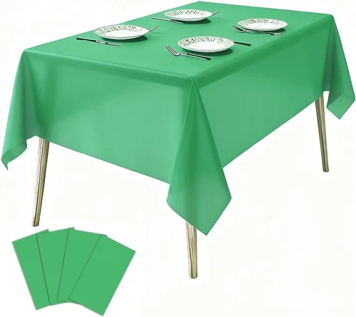 Vista 26 de Paquete de 4 manteles de plástico desechables de plástico para barbacoa, picnic, cumpleaños, bodas, fiestas, impermeables, a prueba de aceite, Negro