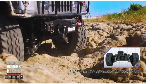 Vista 9 de 1/10 US GM Hummer H1 Camión Militar 4WD Crawler RTR Pro con marco de viaje Negro