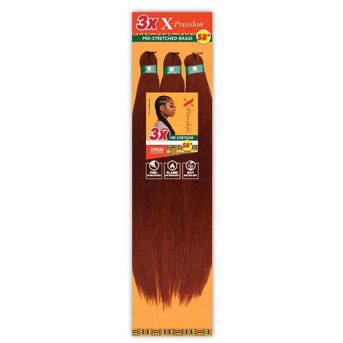 Vista 33 de Sensationnel X-Pression - Trenzas sintéticas prestiradas, 3 unidades, 58 pulgadas, negro azabache 1 Cabello trenzado, Kanekalon, ignífugo