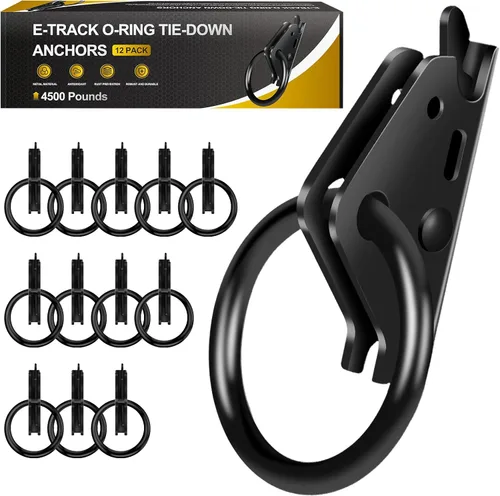Vista 8 de 12 Piezas de Anclajes de Amarre con Anillo en D para Pista E Accesorios para Pista E para Encerrados Sistema ETrack para Accesorios de Remolque